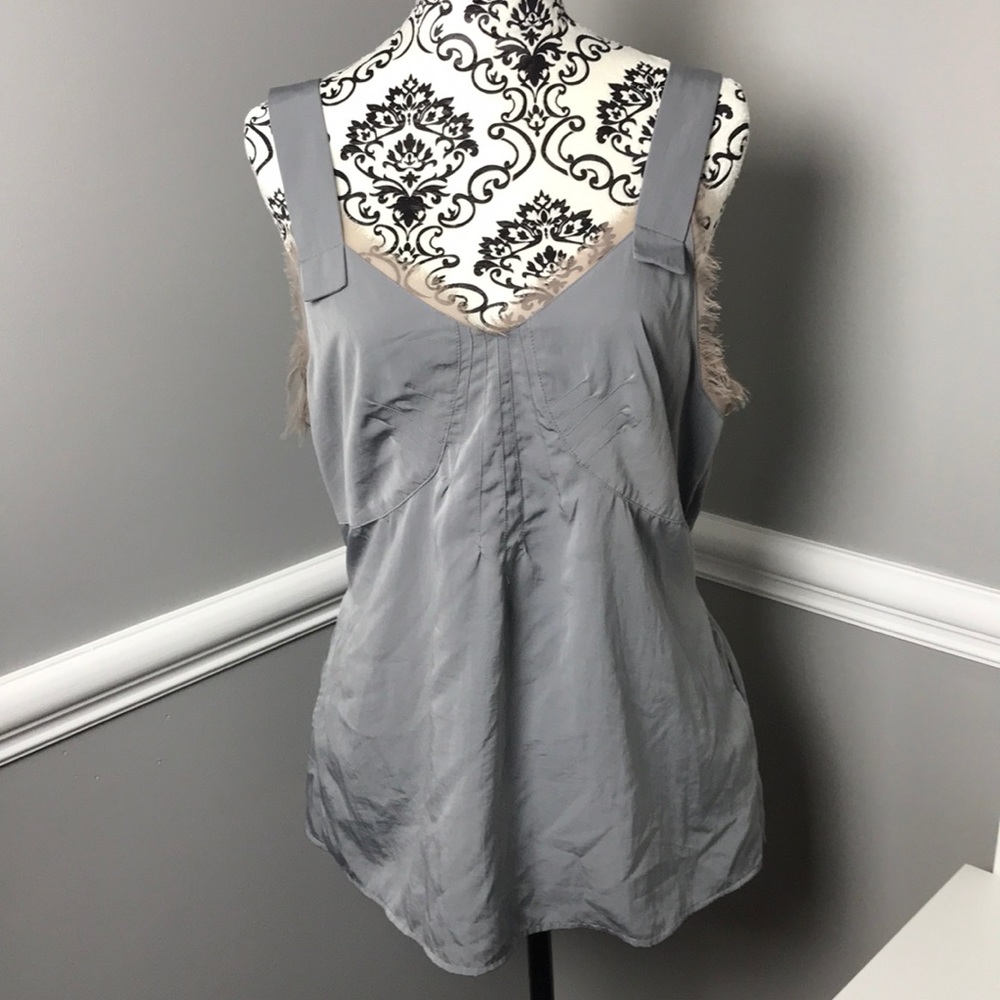 Simply Vera tunic tank L silky bow detail